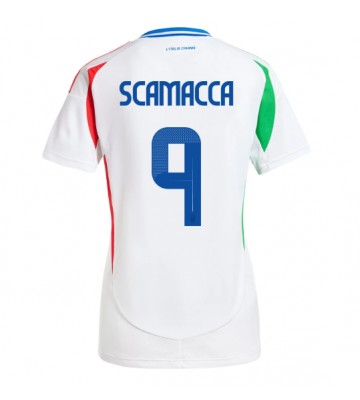 Italien Gianluca Scamacca #9 Udebanetrøje Dame EM 2024 Kort ærmer